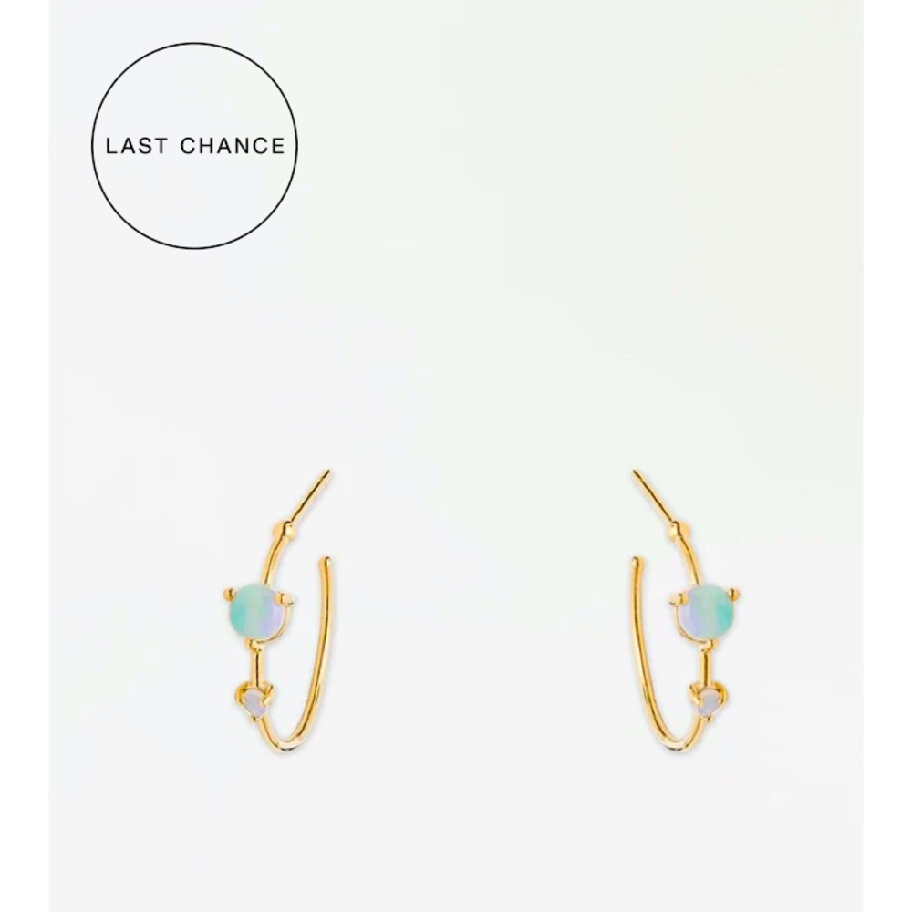 WWAKE Gold and Opal Earrings